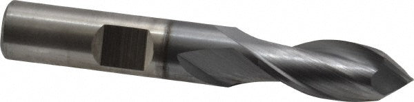 3/8" 2-Flute High Speed Steel Drill Mill End Mill, TiCN - Cleveland C40521