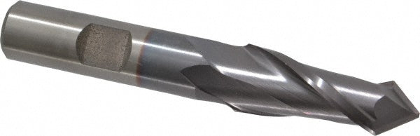 9/16" 2-Flute High Speed Steel Drill Mill End Mill, TiCN - Cleveland C40524