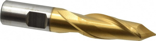 5/8" 2-Flute High Speed Steel Drill Mill End Mill, TiN - Cleveland C40512