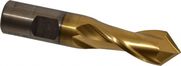 3/4" 2-Flute High Speed Steel Drill Mill End Mill, TiN - Cleveland C40514
