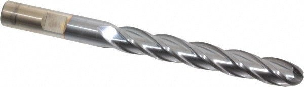 3/8" 4-Flute High Speed Steel Ball End Mill, TiCN - Cleveland C33364