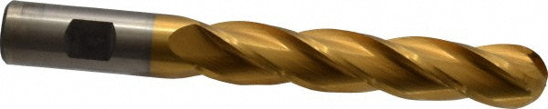3/4" 4-Flute High Speed Steel Ball End Mill, TiN - Cleveland C33358