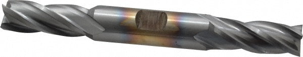 9/16" 4-Flute High Speed Steel Square End Mill, TiCN - Cleveland C33126