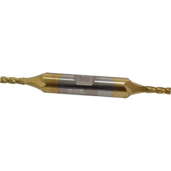 1/8" 4-Flute High Speed Steel Square End Mill, TiN - Cleveland C33059