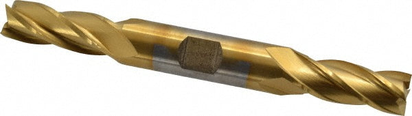 7/16" 4-Flute High Speed Steel Square End Mill, TiN - Cleveland C33079