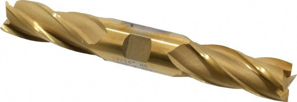 13/16" 4-Flute High Speed Steel Square End Mill, TiN - Cleveland C33093