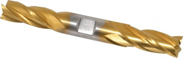 19/32" 4-Flute High Speed Steel Square End Mill, TiN - Cleveland C33086