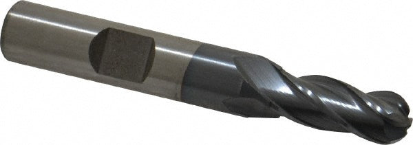 5/16" 4-Flute High Speed Steel Ball End Mill, TiCN - Cleveland C33314