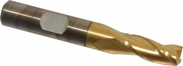 5/16" 3-Flute High Speed Steel Square End Mill, TiN - Cleveland C39675