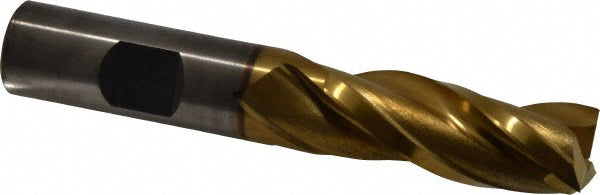 5/8" 3-Flute High Speed Steel Square End Mill, TiN - Cleveland C39684