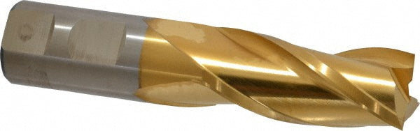 7/8" 3-Flute High Speed Steel Square End Mill, TiN - Cleveland C39688