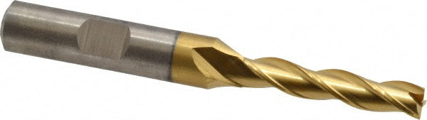 1/4" 3-Flute High Speed Steel Square End Mill, TiN - Cleveland C39755