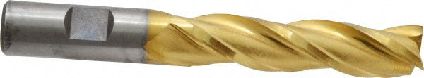 5/8" 3-Flute High Speed Steel Square End Mill, TiN - Cleveland C39764