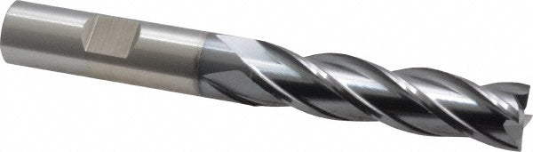 1/2" 4-Flute High Speed Steel Square End Mill, TiCN - Cleveland C33416