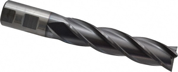1" 4-Flute High Speed Steel Square End Mill, TiCN - Cleveland C33420