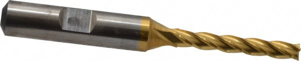 3/16" 4-Flute High Speed Steel Square End Mill, TiN - Cleveland C33384