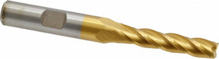 9/32" 4-Flute High Speed Steel Square End Mill, TiN - Cleveland C33387