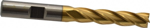 11/32" 4-Flute High Speed Steel Square End Mill, TiN - Cleveland C33389