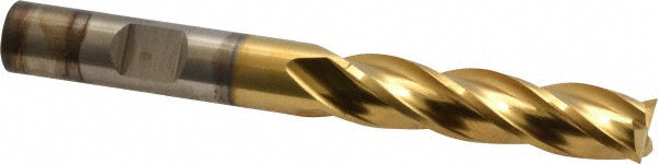 3/8" 4-Flute High Speed Steel Square End Mill, TiN - Cleveland C33390