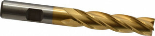 1/2" 4-Flute High Speed Steel Square End Mill, TiN - Cleveland C33394