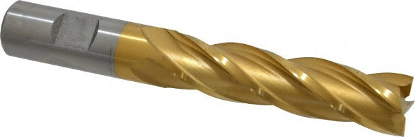 3/4" 4-Flute High Speed Steel Square End Mill, TiN - Cleveland C33396