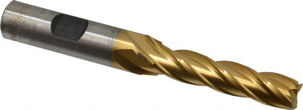 13/32" 4-Flute High Speed Steel Square End Mill, TiN - Cleveland C33391