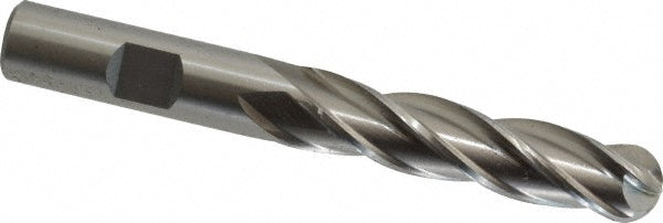 1/2" 4-Flute High Speed Steel Ball End Mill - Cleveland C41358