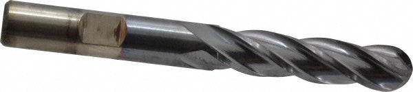 3/8" 4-Flute High Speed Steel Ball End Mill, TiCN - Cleveland C33337