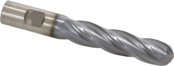 3/4" 4-Flute High Speed Steel Ball End Mill, TiCN - Cleveland C33340