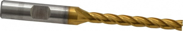 7/32" 4-Flute High Speed Steel Square End Mill, TiN - Cleveland C33439