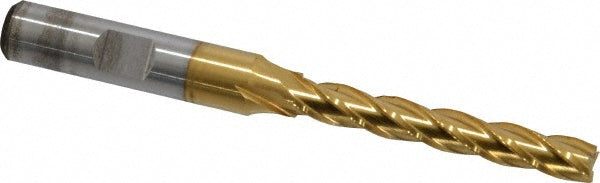 1/4" 4-Flute High Speed Steel Square End Mill, TiN - Cleveland C33440