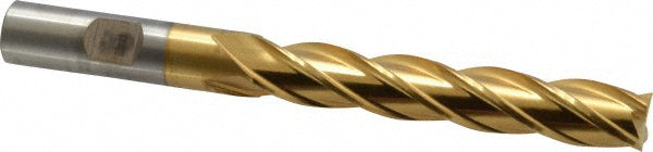 1/2" 4-Flute High Speed Steel Square End Mill, TiN - Cleveland C33448