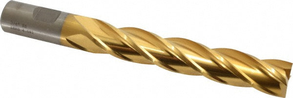 3/4" 4-Flute High Speed Steel Square End Mill, TiN - Cleveland C33450