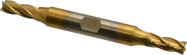 1/4" 4-Flute Cobalt Square End Mill, TiN - Cleveland C32949