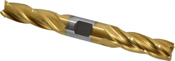 9/16" 4-Flute Cobalt Square End Mill, TiN - Cleveland C32966