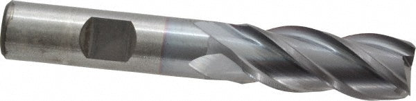 9/16" 4-Flute Powdered Metal Square End Mill, TiN - Cleveland C32000