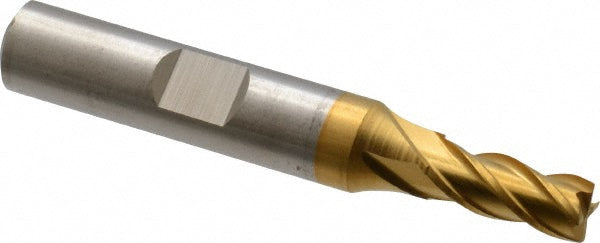 1/4" 4-Flute Powdered Metal Square End Mill, TiN - Cleveland C31964