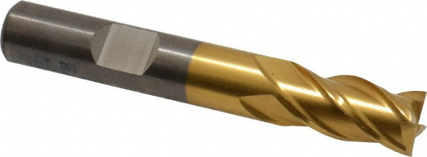 3/8" 4-Flute Powdered Metal Square End Mill, TiN - Cleveland C31968
