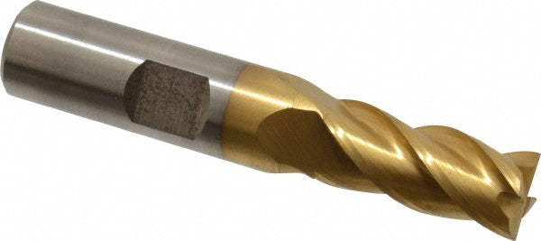 7/16" 4-Flute Powdered Metal Square End Mill, TiN - Cleveland C31970