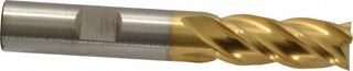 1/2" 4-Flute Powdered Metal Square End Mill, TiN - Cleveland C31972