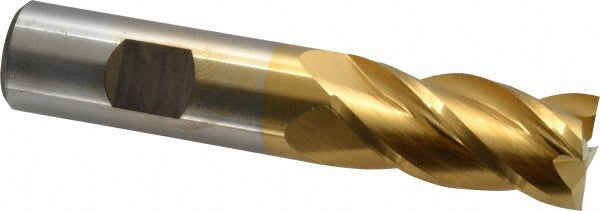 3/4" 4-Flute Powdered Metal Square End Mill, TiN - Cleveland C31976