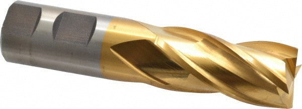 1" 4-Flute Powdered Metal Square End Mill, TiN - Cleveland C31981