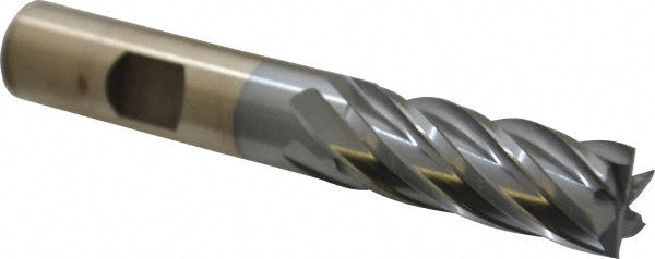 1/2" 6-Flute Cobalt Square End Mill, TiCN - Cleveland C32634