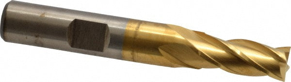 5/16" 4-Flute Cobalt Square End Mill, TiN - Cleveland C32585
