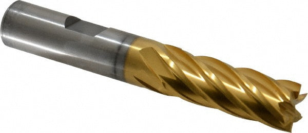 1/2" 6-Flute Cobalt Square End Mill, TiN - Cleveland C32598