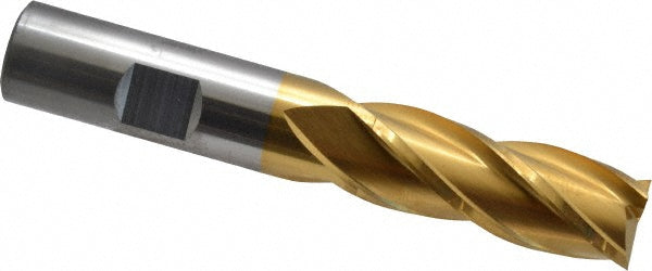 5/8" 4-Flute Cobalt Square End Mill, TiN - Cleveland C32599