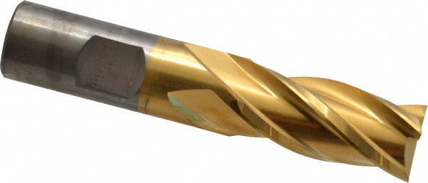 3/4" 4-Flute Cobalt Square End Mill, TiN - Cleveland C32601