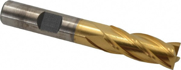 13/32" 4-Flute Cobalt Square End Mill, TiN - Cleveland C32591