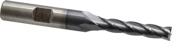 1/4" 4-Flute Cobalt Square End Mill, TiCN - Cleveland C32673