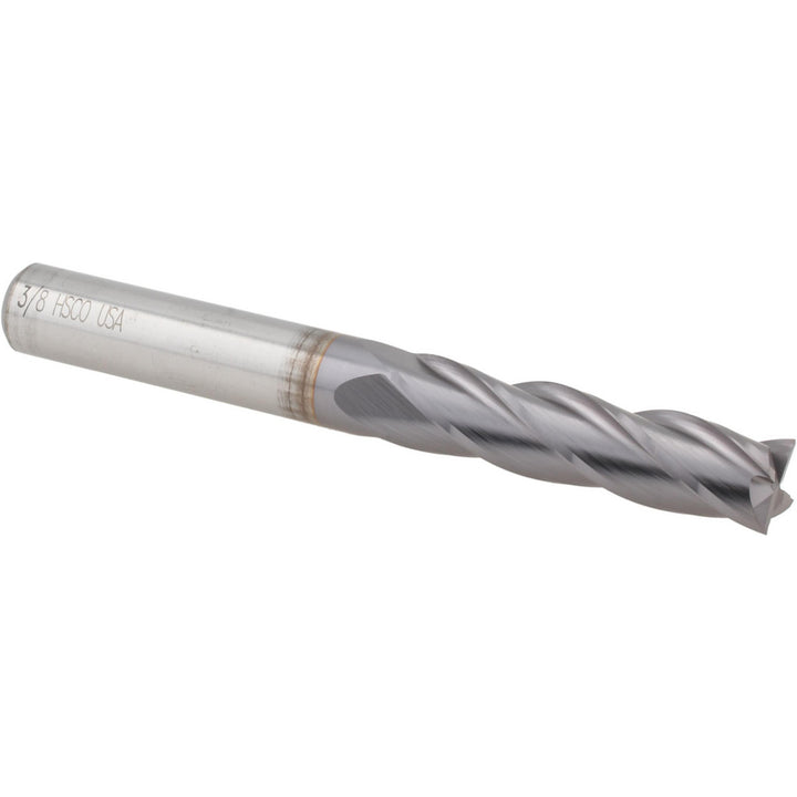 3/8" 4-Flute Cobalt Square End Mill, TiCN - Cleveland C32677